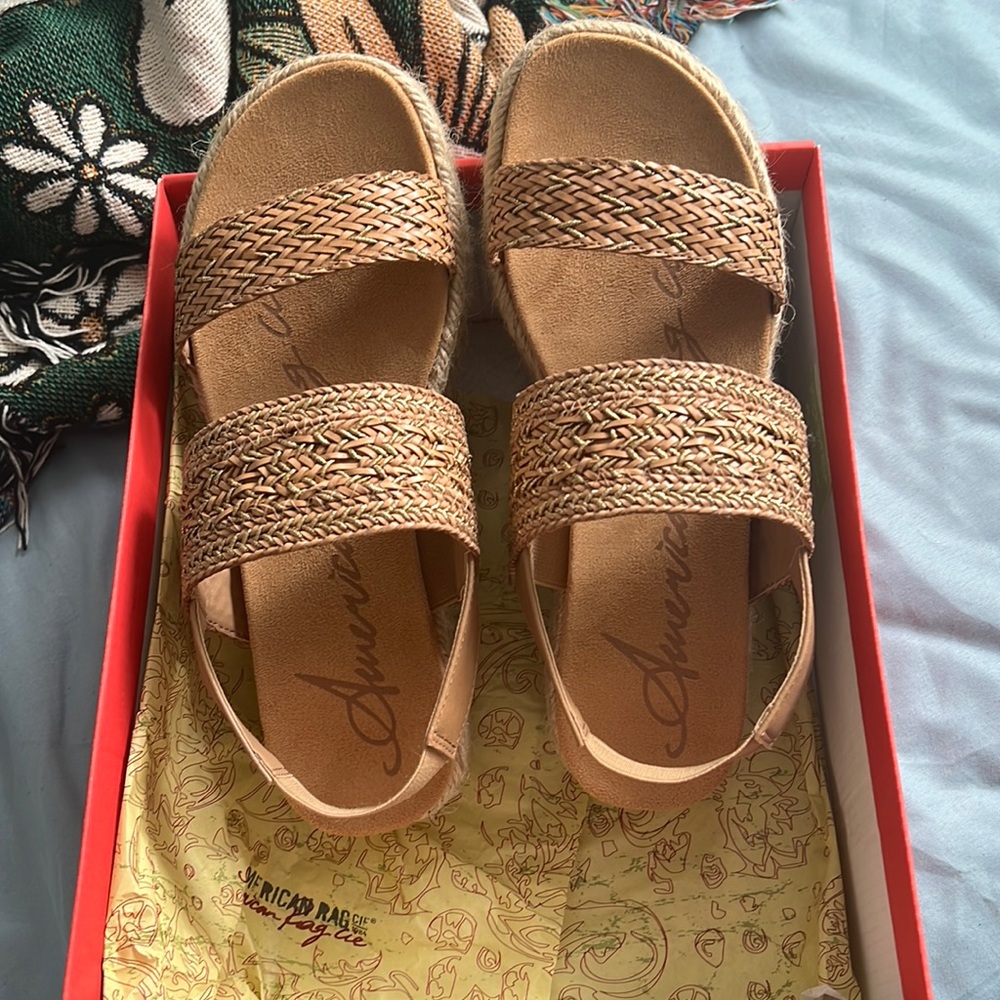 American Rag Karli espadrille wedge sandals,  size 9M